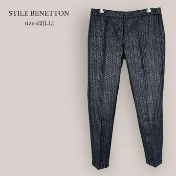 STILE BENETTON 새상품급 테이퍼드 팬츠 슬랙스 라메 화려