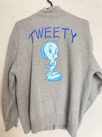 y2k tweety 그레이 집업 후드티
