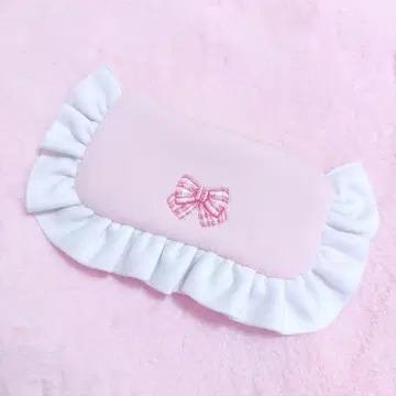 jiltu 파우치 리본 핑크 질츄 프릴
