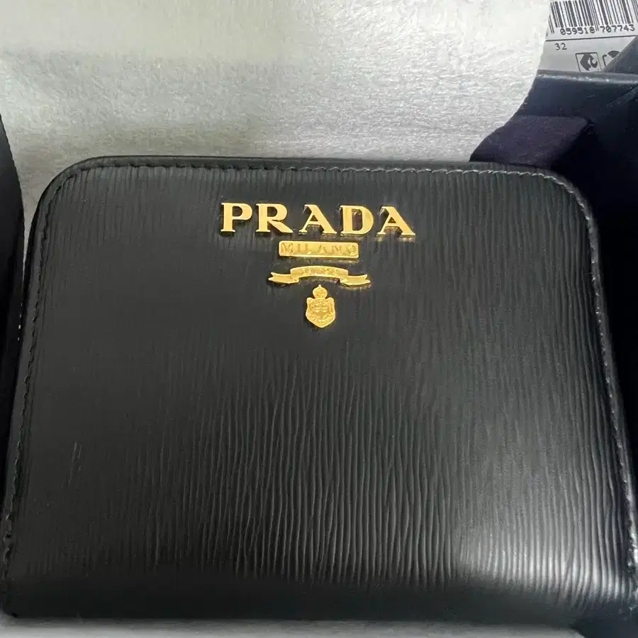 [New, Korean Store Edition, Full Set] Prada Vitello Move Leather Coin Purse Black
