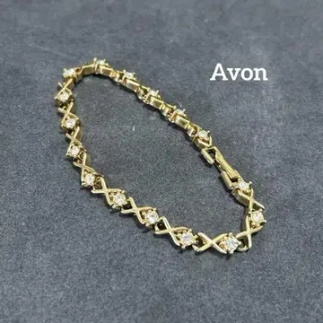 Avon 골드 체인 팔찌 다이아몬드풍