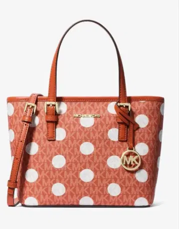 새상품 MICHAEL KORS JETSET 폴카 도트 컨버터블 토트