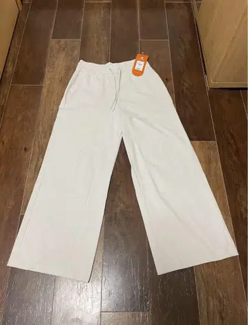 안다르 Airy Fit 와이드 팬츠 숏 기장 M 화이트 머스크
