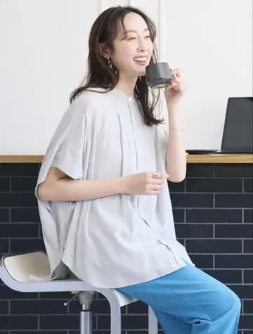 KEYUCA 굉장한 나노 발수 턱 돌먼 셔츠 F 라이트 그레이 무료배송