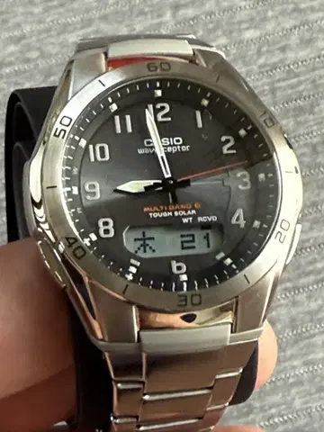 카시오 CASIO 웨이브 셉터 세계 6국 전파 시계 대응 솔라 손목시계