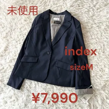 미사용 인덱스 테일러드 자켓 네이비 M 안감 스트라이프