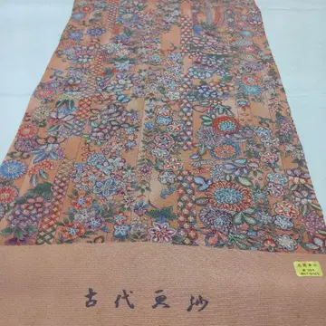 순수 실크 단고 크레이프 원단 고대 사라사 척척 옷감 (407)
