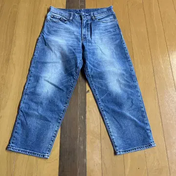 블루 테이퍼드 데님 팬츠
