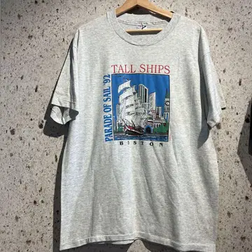 미국제 90년대 TALL SHIPS 아트 프린트 티셔츠 빈티지