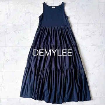 DEMYLEE 데밀리 슬리브리스 티어드 롱 원피스 맥시 길이