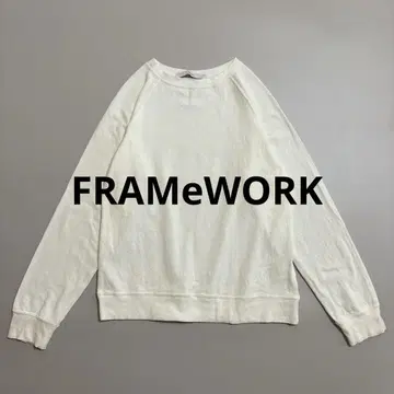 FRAMeWORK 프레임워크 슬라브 베어 템플 풀오버 24SS 화이트