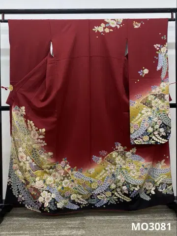 후리소데 럭셔리 츠지가하나 금채 조리 가공 문양 의장 기장 157cm