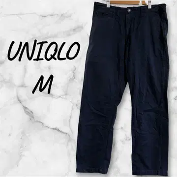 UNIQLO M 카고 팬츠 네이비 슬림 핏 워크 팬츠