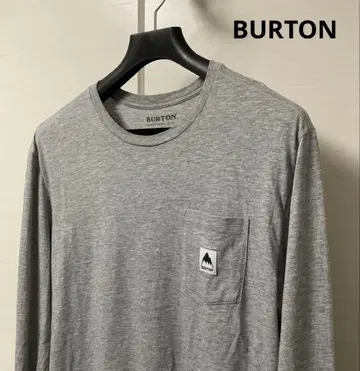 BURTON 버튼 가슴 포켓 원포인트 긴팔 티셔츠 남성용 M