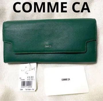 새상품 COMME CA 꼼사 장지갑 소가죽 L자 지퍼 그린