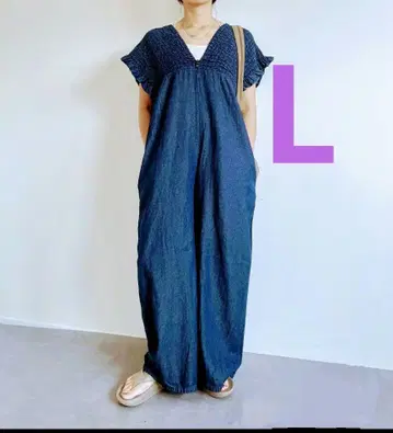 [새상품] 시마무라 데님 셔링 살로펫 LaxDanTia 중청 L