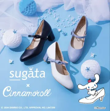 문스타 sugata x 시나모롤 콜라보 펌프스 (화이트)