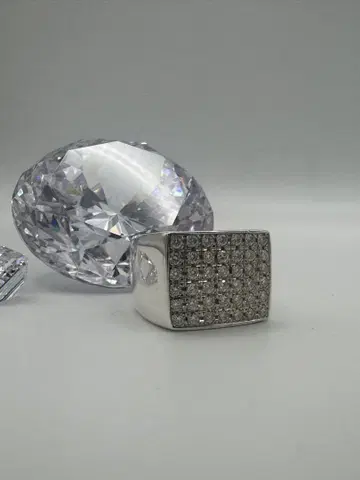[ SV925 ] 실버 925 인장 반지 다이아몬드 약 1.27ct
