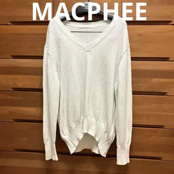 MACPHEE 라메 니트 화이트 투모로우랜드 맥피