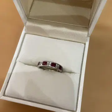 플라티나900 루비 반지 9호 보증서 포함