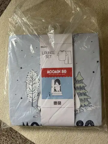유니클로 무민 라운지 세트 XL 사이즈 블루 한정판 완판템