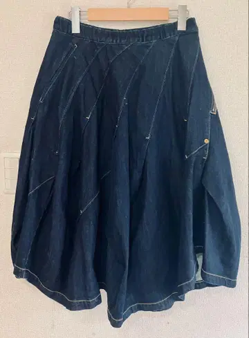 메르시보쿠 변형 데님 벌룬 스커트 size M