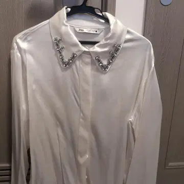 ZARA 비쥬 새틴 셔츠 S