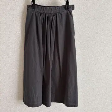 MARGARET HOWELL 그레이 린넨 플레어 스커트