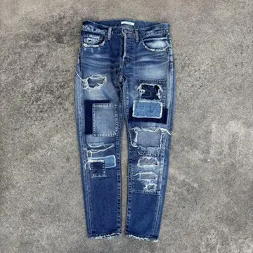 MOUSSY 크러쉬 리페어 데님 25 데미지 가공 그런지