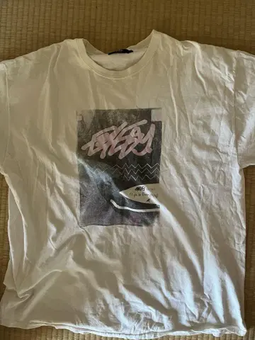 그래픽 프린트 티셔츠 XXL 화이트
