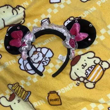 미니 마우스 스타일 머리띠 꽃과 리본 포함