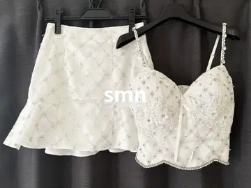robe de fleurs 드레스 M 셋업 화이트