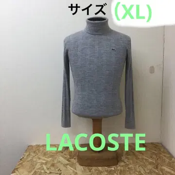 LACOSTE 여성용 터틀넥 긴팔 니트 그레이 40(XL)