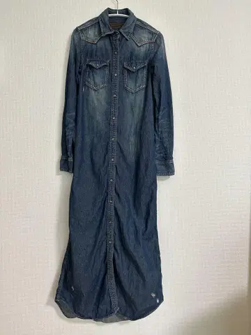 goa 롱 데님 셔츠 인디고 블루