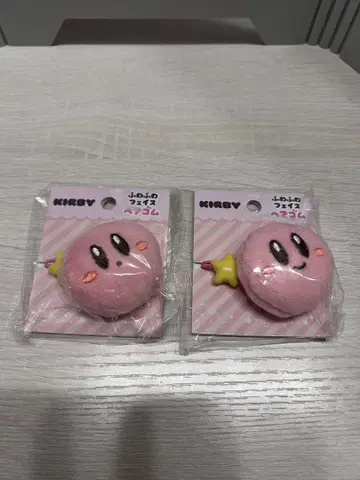 커비 푹신푹신 페이스 머리끈 2세트