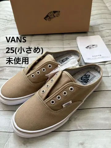 미사용 VANS 어센틱 뮬 반스 25cm 폭 좁음