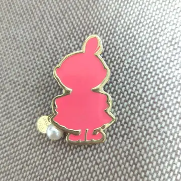 무민 미이 브로치 실루엣 펄 배지 핀 배지