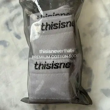 새상품 thisisneverthat 양말 2pack M사이즈 한국 화이트