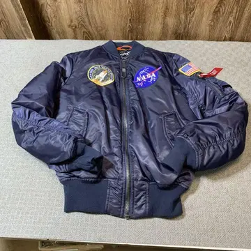 J406 NASA MA-1 자켓 자수 패치 네이비