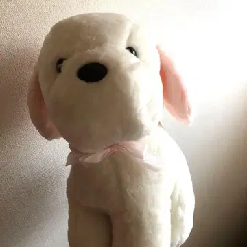 강아지 봉제 인형 쇼와 레트로 핑크
