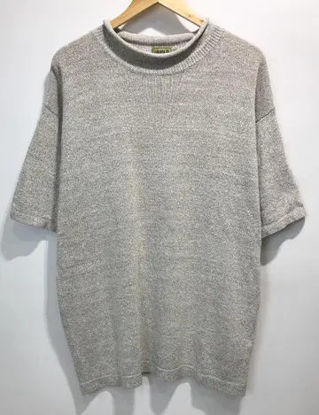그린 택 UNIQLO 하이넥 반팔 니트 티셔츠 80s 90s