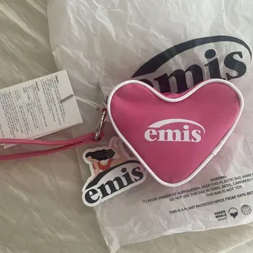 EMIS 하트 키링 파우치 미니 클러치백 한국