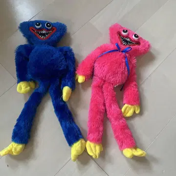 캐릭터풍 봉제 인형 파랑과 핑크