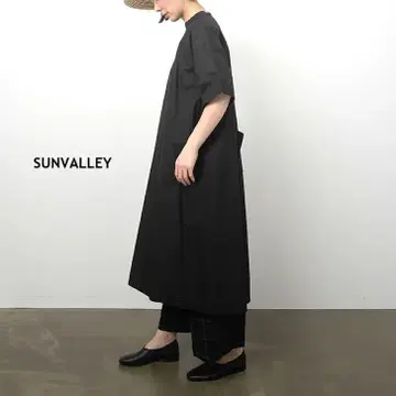 SUNVALLEY 선밸리 코튼 면 옥스 플레어 원피스