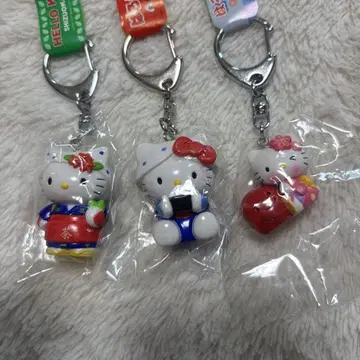 헬로키티 키링 3개 세트 한정 도도부현