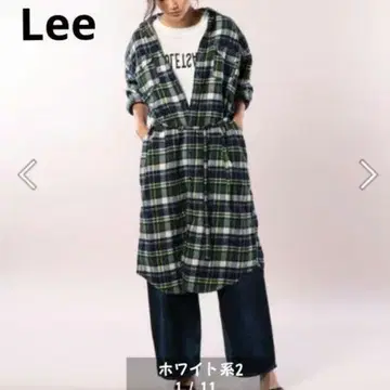 Lee LONG WORK DRESS 체크 셔츠 원피스 넬 소재