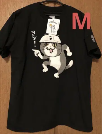 일하는 고양이 T셔츠 현장 고양이 좋아! 남성용 M 사이즈 새상품