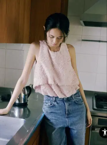 zara 프린지 퍼프 상의
