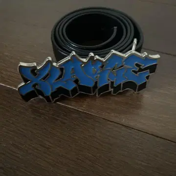 그래피티 버클 가죽 벨트