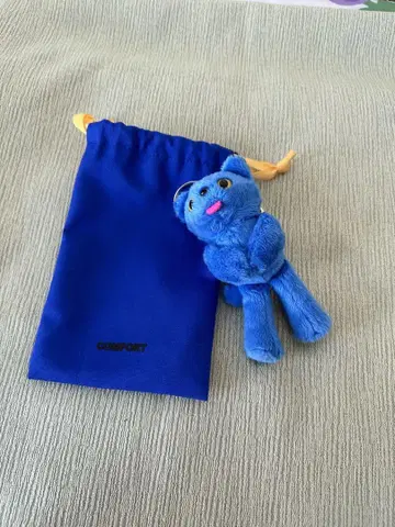 파란 곰돌이 마스코트 키링 포함